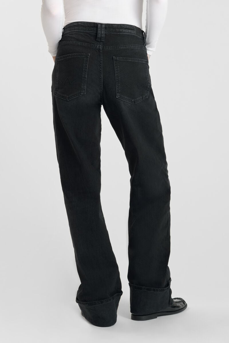 Jeans 400/28 loose Revers taille haute noir N°1