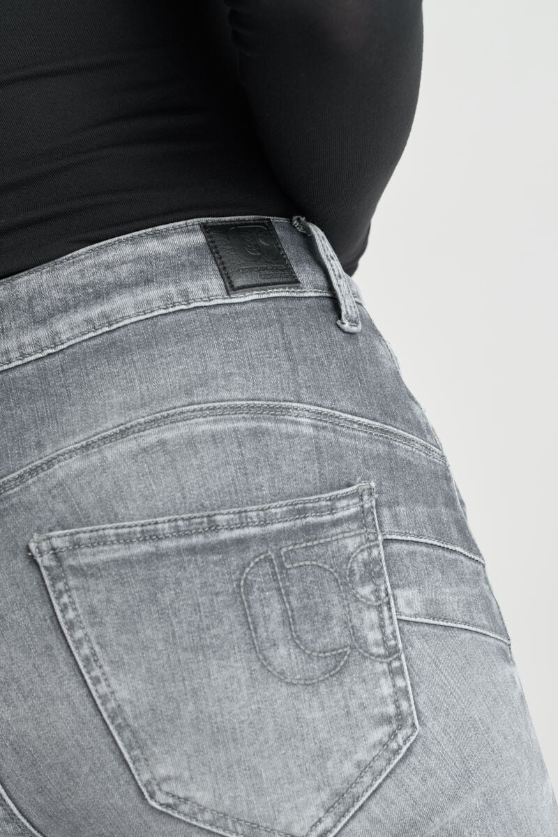 Jeans pulp slim Djalo taille haute gris N°3