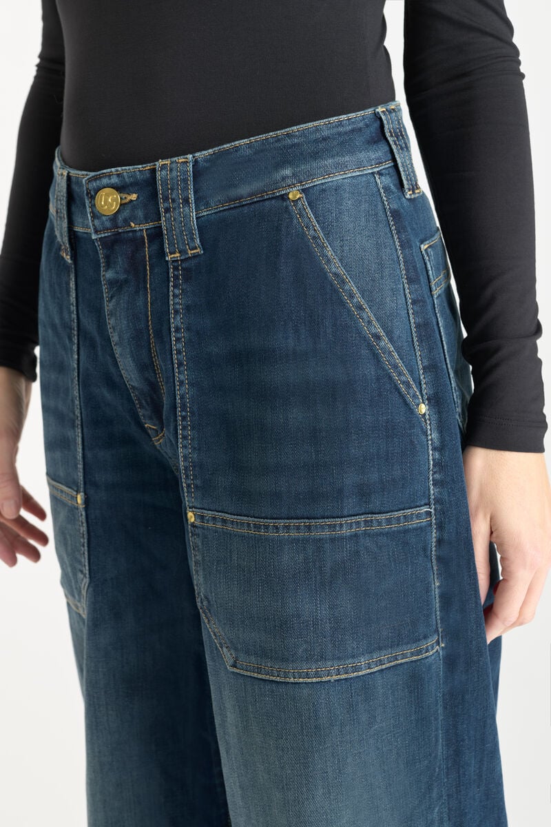 Jeans wide leg Woldy taille haute bleu N°3